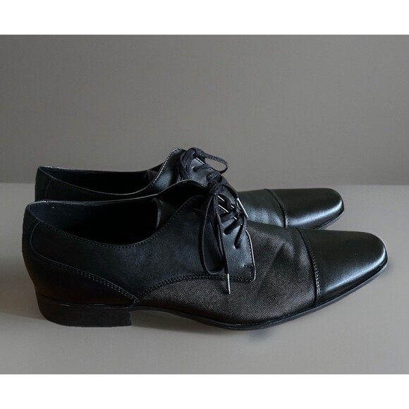 Calvin Klein Bachman Black Diamond Embossed Oxford Dress Shoe Size 13 - Picture 5 of 8